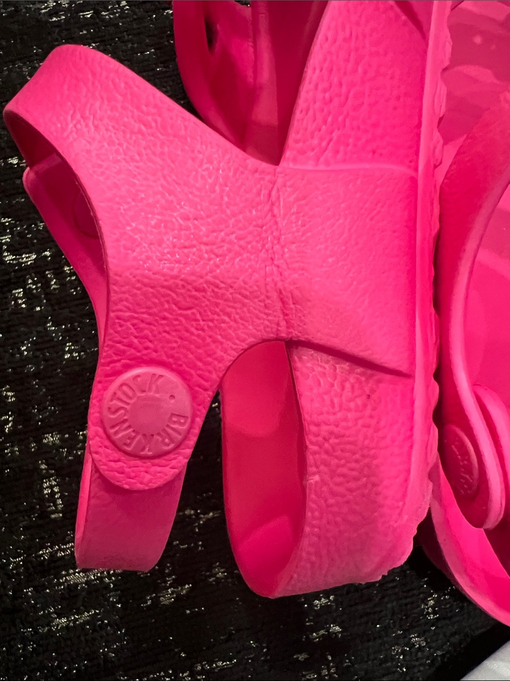 Birkenstock Neon Pink EVA Slingback Clogs